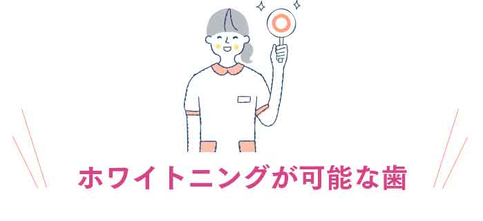ホワイトニングが可能な歯