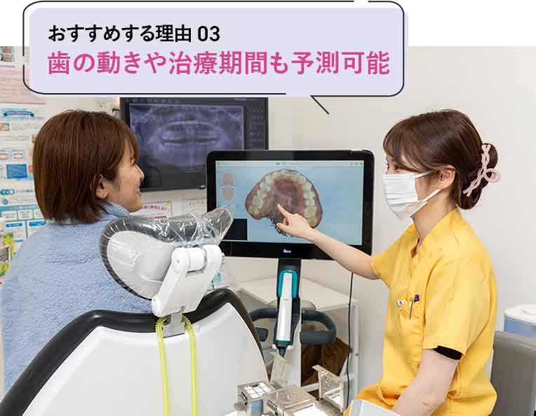 治療の結果が見える高い予測性